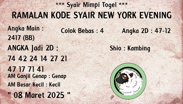 Prediksi New York Evening