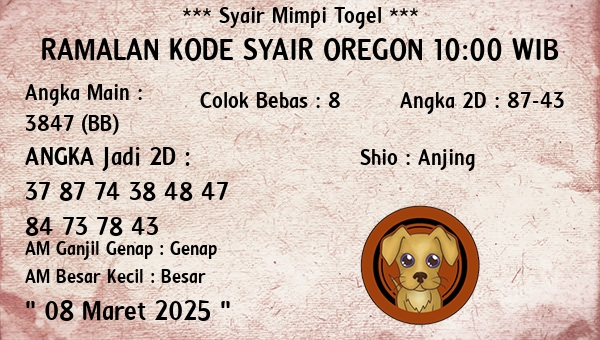 Prediksi Oregon 10:00 WIB