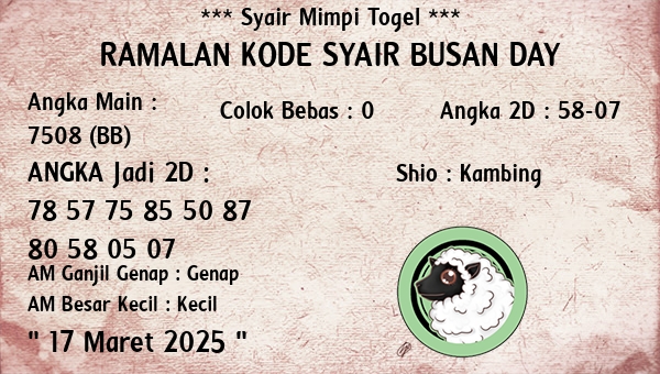 Prediksi Busan Day