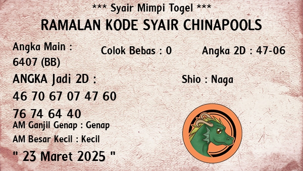 Prediksi Chinapools