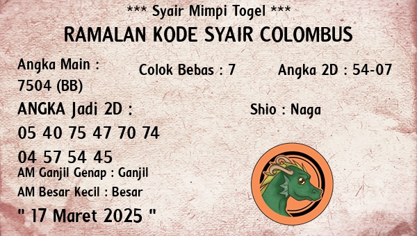 Prediksi Colombus