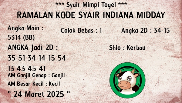 Prediksi Indiana Midday