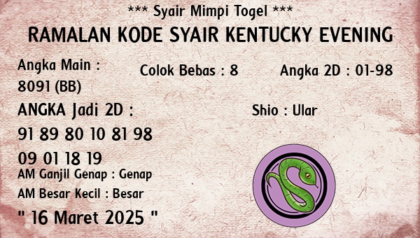Prediksi Kentucky Evening