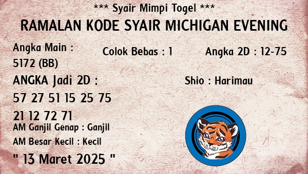 Prediksi Michigan Evening