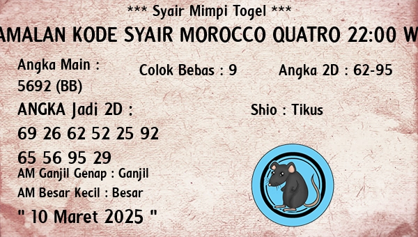 Prediksi Morocco Quatro 22:00 WIB