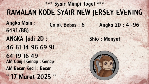 Prediksi New Jersey Evening