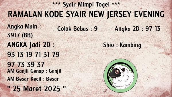 Prediksi New Jersey Evening