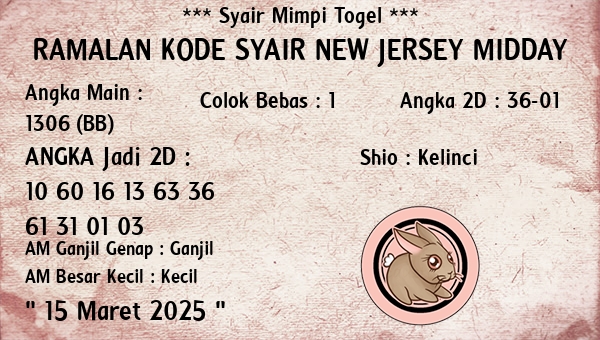 Prediksi New Jersey Midday