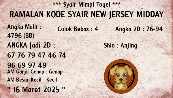 Prediksi New Jersey Midday