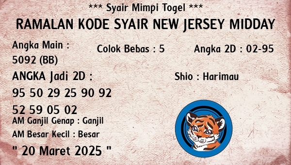 Prediksi New Jersey Midday