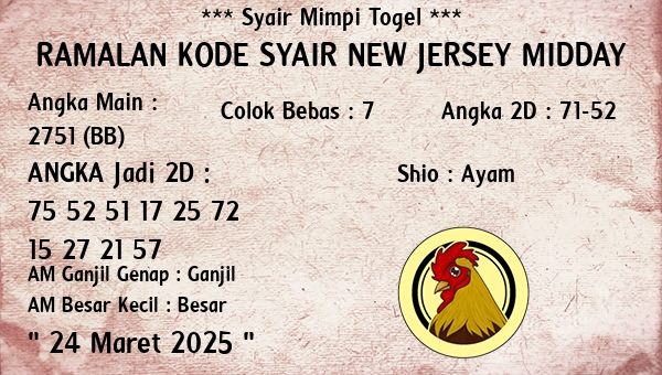 Prediksi New Jersey Midday