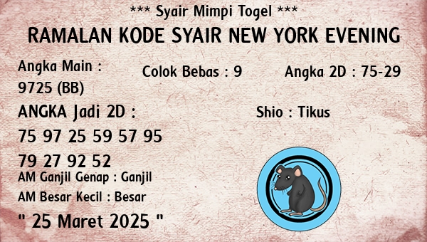 Prediksi New York Evening