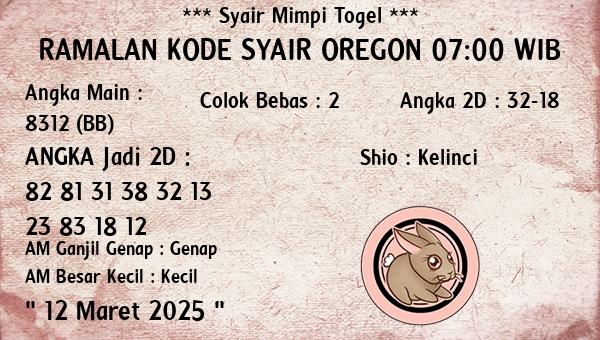 Prediksi Oregon 07:00 WIB