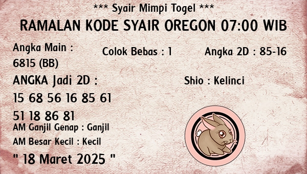 Prediksi Oregon 07:00 WIB