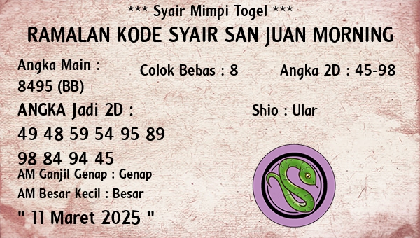 Prediksi San Juan Morning