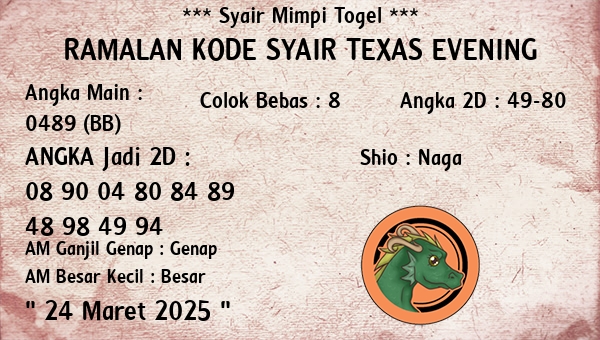 Prediksi Texas Evening