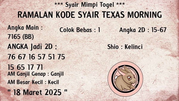 Prediksi Texas Morning