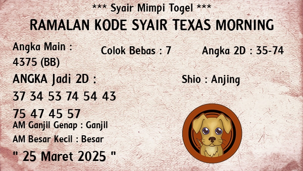 Prediksi Texas Morning