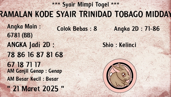 Prediksi Trinidad Tobago Midday