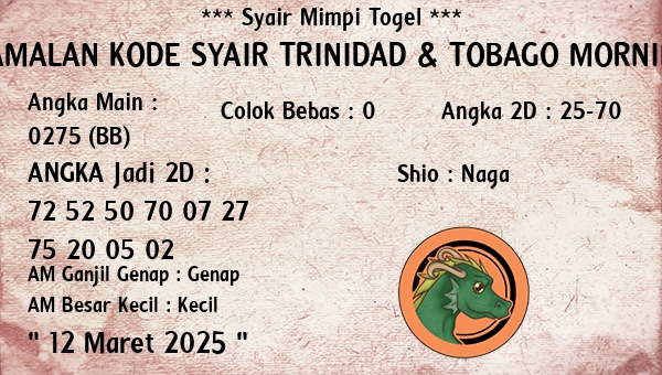 Prediksi Trinidad & Tobago Morning