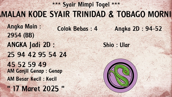 Prediksi Trinidad & Tobago Morning