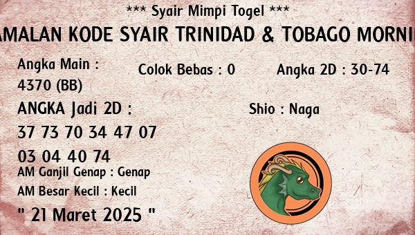 Prediksi Trinidad & Tobago Morning