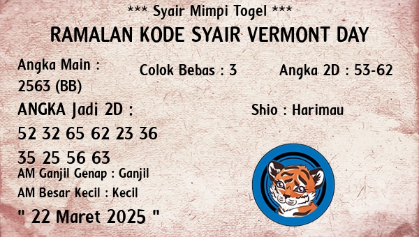 Prediksi Vermont Day
