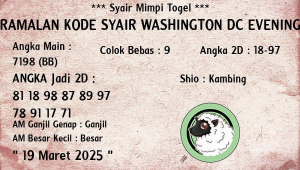 Prediksi Washington Dc Evening